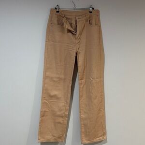 SHEIN Tall Camel Straight-Leg Casual Pants | Medium